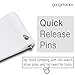 GadgetWraps 14mm Silicone Watch Band Strap with Quick Release Pins – Compatible with Pebble, Fossil, Skagen, Wristology - 14mm Quick Release Watch Band (White, 14mm)