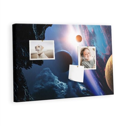 Tableau en liège Planètes et espace 60x40 cm pour l'organisation du bureau
