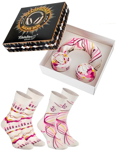 Chaussettes casque musique : le cadeau idéal en coton pour fan de concerts et musiciens