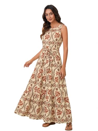 Image of Rooscier Women's Sleeveless Boho Maxi Dress