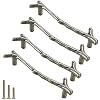 4Pcs Branch Pulls Vintage Tree Twig Branch Cabinet Knobs Pull Handle,3.8 CC Zinc Alloy Drawer Handle for Farmhouse Cabin Mountain House Kitchen (4 Pack, Hole Distance 3.8, Ancient Silver)