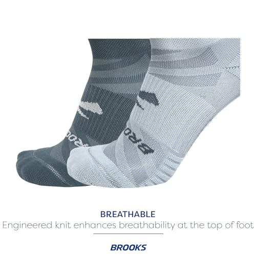 Brooks Ghost Lite Crew Socks I Performance Running, Comfort Fit with Arch Support for Men & Women (2-Pack Set)4