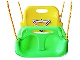3-in-1-Klappschaukel-Set für Kleinkinder bis Teenager mit Karabinerhaken zum Spielen zu Hause, im Garten, auf der Terrasse, im Innen- und Außenbereich (grüner Stuhl + grüner Handlauf)