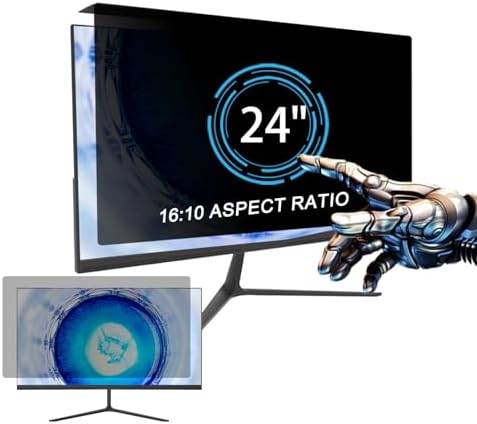 24 inch Hanging Privacy Screen for Computer Monitor,Block Blue Li...