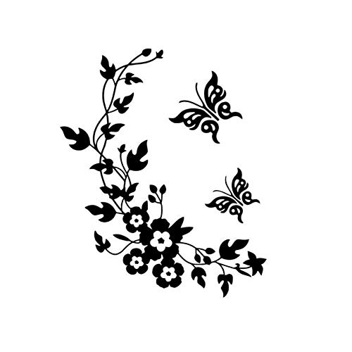 Preisvergleich Produktbild BLOUR Badezimmer kreative Kühlschrank schwarz Aufkleber Schmetterling Wandaufkleber Home Decoration Küche Wand WC Home Schmetterling Aufkleber