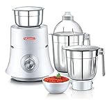Manttra Stylo By TTK Prestige Heavy Duty 750 Watts Mixer Grinder 3-Stanless Steel Jars with Super Efficient Grinding, Mincing and Whipping Blades