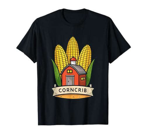 Corncrib Corn Crib Retro Farm Barn with Corn Design T-Shirt