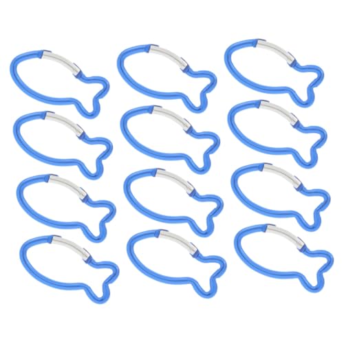 Toyvian 12 Piezas Segura y rápida Escalador Gancho Llave Manos Herramientas de Alpinismo al Aire Libre Hebillas de Escalada Mochila Hebilla Fija mosquetón aleación de Aluminio Azul