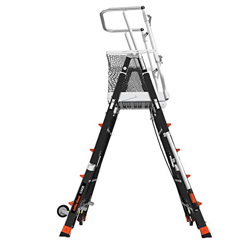 Little Giant Ladders, Adjustable Safety Cage, 5-9 foot, Safety Cage, Fiberglass, Type 1AA, 375 lbs weight rating, (18509-240)
