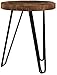 Signature Design by Ashley Eversboro Rustic Wood Accent Table with Hairpin Legs, 24 Inches, Brown & Black