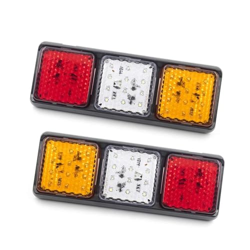 Feu arrière 12V 24V clignotant et stop pour camion et camping-car Générique 2 pièces