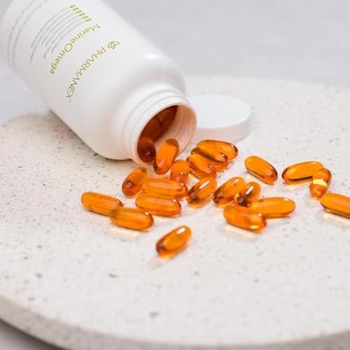 marine omega omega-3 fatty acids amp krill oil supplement 1200mg dha amp epa per serving 120 softgels supports heart brain joint amp overall health