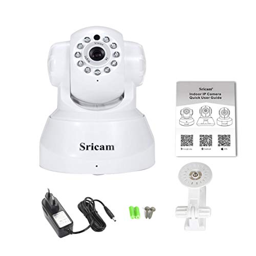 Preisvergleich Produktbild Sricam 1280 * 720 Bewegungsabfragungswarnung Kamera-Netz drahtlose IP-Kamera Home Security Monitoring SP012 EU-Stecker Kaemma(Color:White)