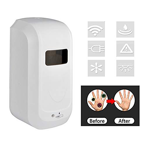 Preisvergleich Produktbild LSHOME Händedesinfektion Maschine Automatischer Sensor Seifenspender 1000 ml Händedesinfektionsmittel Berührungsloser Spender für den öffentlichen Gebrauch zu Hause