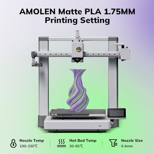 Image of AMOLEN Matte PLA 3D Printer Filament - Dual Color Green Purple Filament, Smooth Finish Color Change 3D Printing Filament 1.75mm, 1KG /2.2lb
