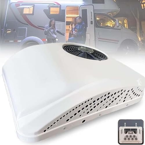 MAYFABD Aire Acondicionado para Techo de Caravana 2 en 1 Aire Acondicionado para camión Eléctrico Universal de con Refrigeración Calefacción para Caravana Camión Autocaravanas,12V