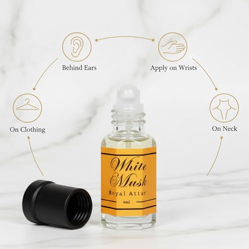 Image of White Musk Attar 100% Pure & Original | Long-Lasting, Light Fragrance | Alcohol-Free Perfume Oil for Men & Women | Ideal for Everyday Use - 6ml