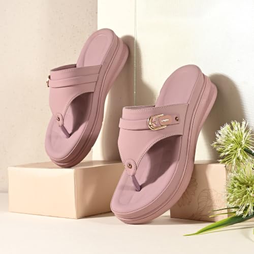 Image of Moshun Women's Thong Sandals /Flip-Flops | Bounce Back Technology with Arch Support | Women Footwear for Office| Doctor Sandal | Orthopaedic Sandal for Office, Travel & Outdoor