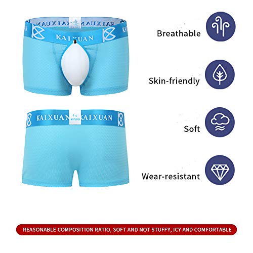 Men's Underwear,Boxer Briefs Mesh Breathable,Soft and Quick-drying,Front-Opening Design2