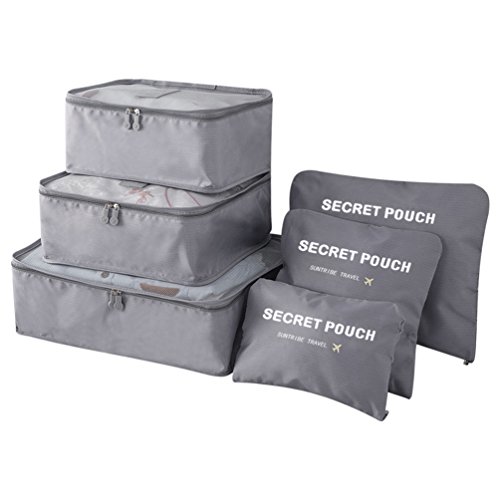 Teoyall 6pcs Organizzatori di viaggio imballaggio