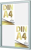 GENAU PASSEND: für 4x DIN A4 | Maße aussen B 485 × H 660 x T 30mm | Sichtmaß B 425 x H 600mm | Nutzbare Innentiefe 19mm | Magnethaftende Rückwand, weiß (inkl. 10 Magnete) | integrierte Be- und Entlüftungsöffnungen gegen Beschlagen der Scheiben ✓