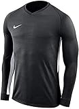 nike tiempo premier ls, t-shirt a manica lunga uomo, black (white), m