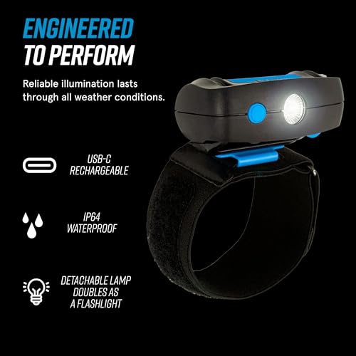 Image of Noxgear LightHound (Medium) + Wrist Light - Illuminated and Reflective Harness for Dogs Including Multicolored LED Fiber Optics (USB Rechargeable, Adjustable, Lightweight, Rainproof)