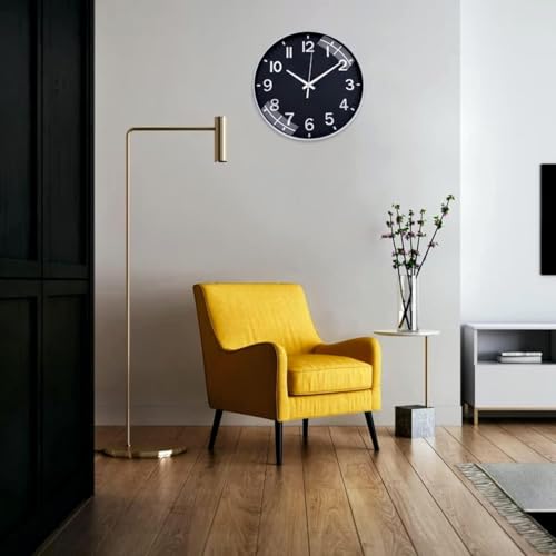 Image of Rylan Plastic Digital Wall Clock 12 inch Silent Quartz Decorative Non-Ticking Classic Clock Battery Operated Round Easy to Read for Room /Home /Kitchen /Bedroom /Office /School (Navyblue)'