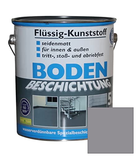 Flüssig Kunststoff 5L Bodenbeschichtung für 50m² Betonfarbe Estrichfarbe...