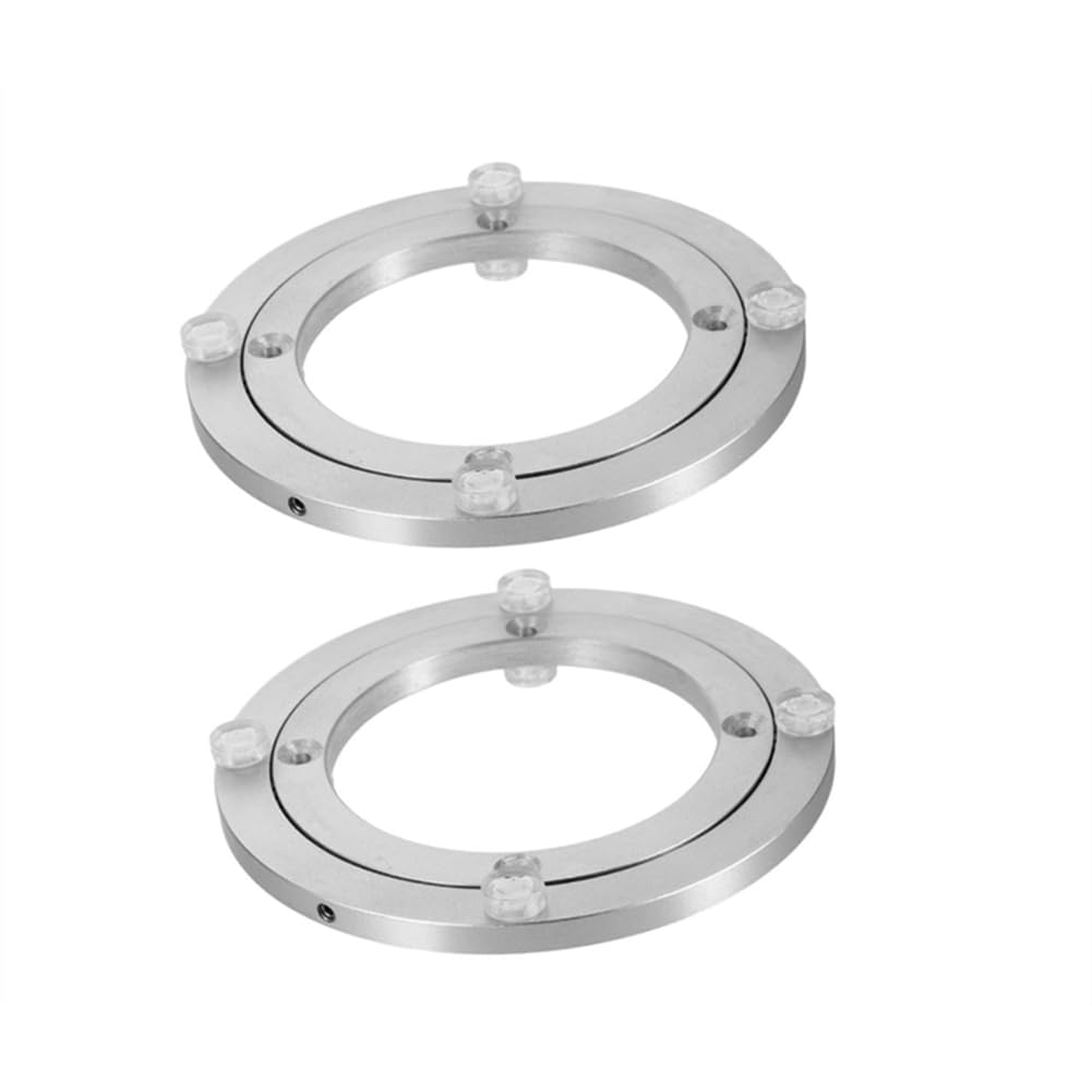Jnchdghwa Rotating Table Round 2pcs 4 Inche Aluminum Ball Bearing Turntable Bearings Swivel Plate Smooth