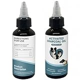 Homibabis Activated Charcoal Gel for Dogs and Cats, Ready-to-Use Emergency Support for Accidental Ingestion, Diarrhea, Gas Relief & Digestive Upset, Pet First Aid Essential, 30 mL