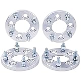 DCVAMOUS 4PC 4x100 to 4x4.5 Wheel Adapters 15mm Thick with 12x1.5 Studs Compatible with Honda T-oyota 5 Lug 4x100 to 4x114.3 for Accord Civic CRX Corolla Yaris Echo (4x114.3 Rim on 4x100 Vehicle)