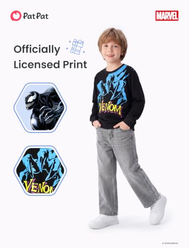 Disney Marvel Venom Boy Black Sweatshirt Toddler Girl Pullover Top 2 Years - image 4