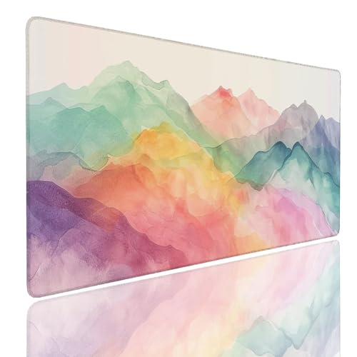 Tapis de souris XL pink grand format 800x400x4mm pour bureau et gaming