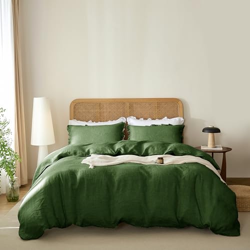 Talasily 100% French Linen Duvet Cover Set 3pc - Zipper