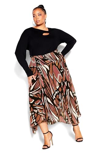 City Chic Plus Size Skirt, Sabrina Print Skirt3