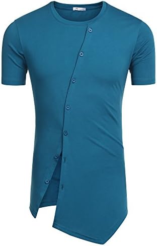 Misakia Men's Hipster Hip Hop Fashion Short Sleeve Crew Neck T-Shirt Casual Slim Fit Tee Shirt