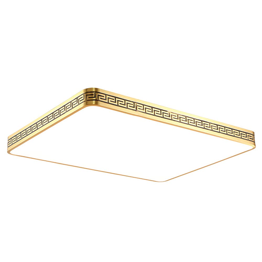 Plafonnier encastré LED laiton luminaire plafond rond lumière tricolore