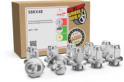 Image of Wheel Accessories Parts 10 Pcs M14x1.5 14x1.5 Thread OEM Factory Style Lug Nuts 1.8 inch Long Chrome 7 /8 inch 22mm Hex Fits Toyota Tundra Land Cruiser Sequoia 90942-A1001 ｜ 611-277 ｜ 90942-01103