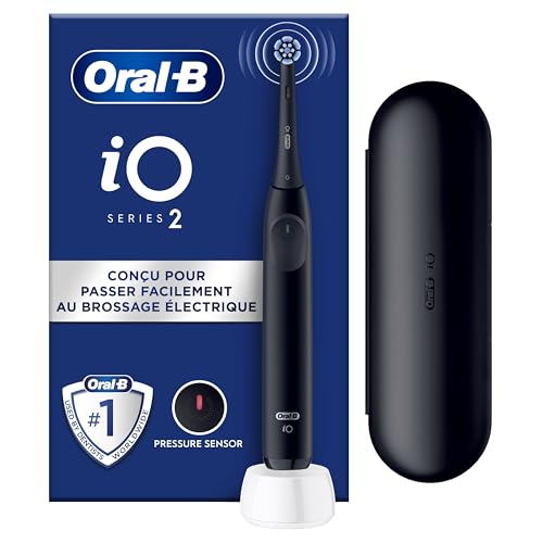 Oral-B iO 2 Brosse A Dents Electrique Noire Pour Adultes, 3 Modes De Nettoyage, Doux Pour Gencives,...
