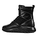 Soulsfeng Casual High Top Shoes for Men Size 5 Lace Up Sports Boots Sneakers for Indoor Outdoor All Black Booties for Women 6.5