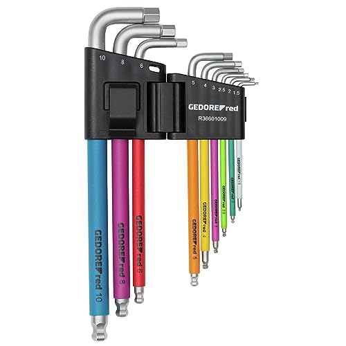 Jeu de 9 tournevis coudés GEDOREred R36601009 de 1,5 à 10 mm - 2