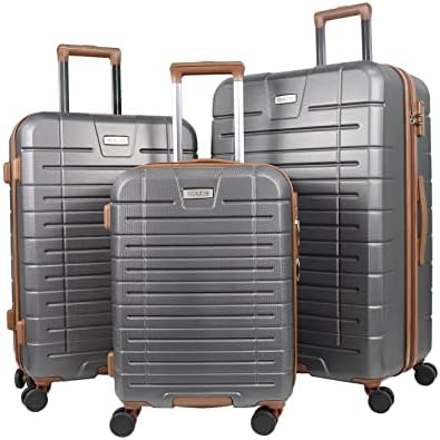 MIAZIB Luggage Sets,3 Piece Luggage Set Carry on Suitcase,Hardside Lightweight Luggage with Spinner Wheels Durable Travel Set for Men Women Luggage Set Clearance (20/24/28) (Grey)