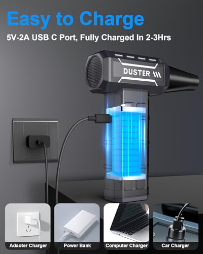 Eoumje W08 Compressed Air Duster-150,000Rpm Electric Cleaner thumb #4