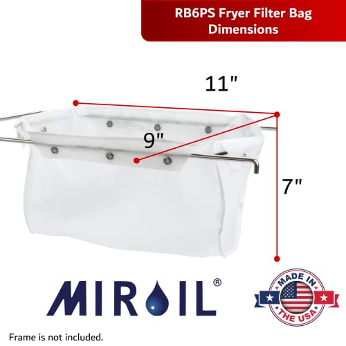 Miroil Rb6Ps Ez Flow Fryer Oil Filter Bag, Part 12852 Bag Only, No Frame Included, Use To Filter Fry Oil, Suitable For 70 Lb Polishing Oil, Durable, Easy To Clean With Hot Water #TOP4