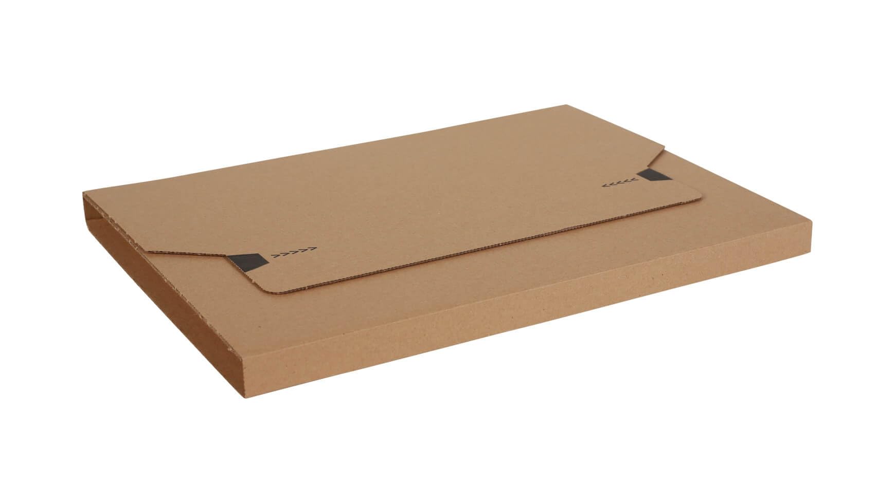 100x Buchverpackung "Light" 260 x 170 x 60 mm A5 Selbstklebestreifen Braun Wickelverpackung Universalverpackung