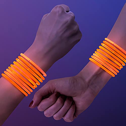 Flashingblinkylights Premium Orange Glow Bracelets 8" (Pack Of 100) #TOP13