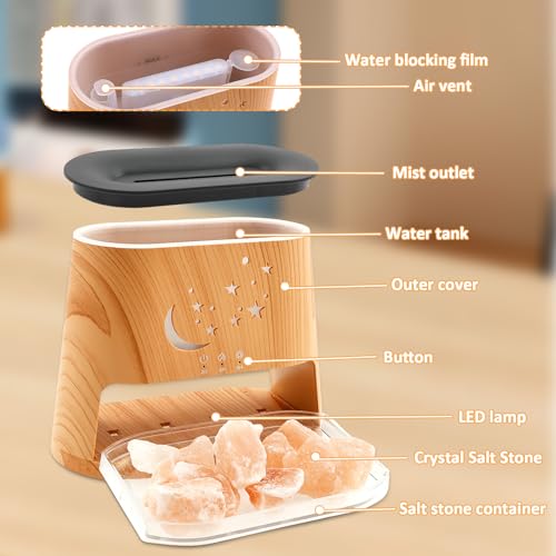 Difusor aromático eléctrico 2-en-1 con lámpara de sal del Himalaya 260 ml miniatura 3