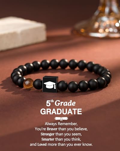 Image of UPROMI Graduation Gifts for Him Class Of 2024 Graduation Gifts for Men Teen Boys High School 5th 8th Grade Graduation Bracelet