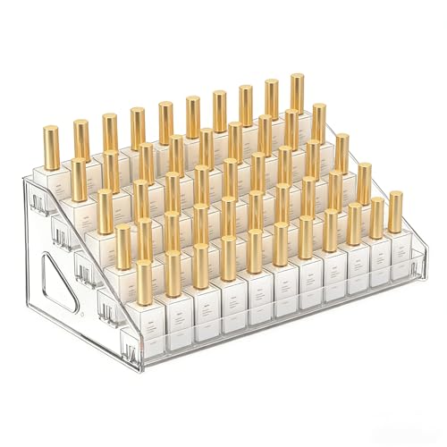 FuYelng Rangement Vernis a Ongle, 5 Niveaux Rangement Maquillage Tiroir Acrylique Organisateur Maquillage Transparent, Chambre Salle Bain Cosmétiques Soins...